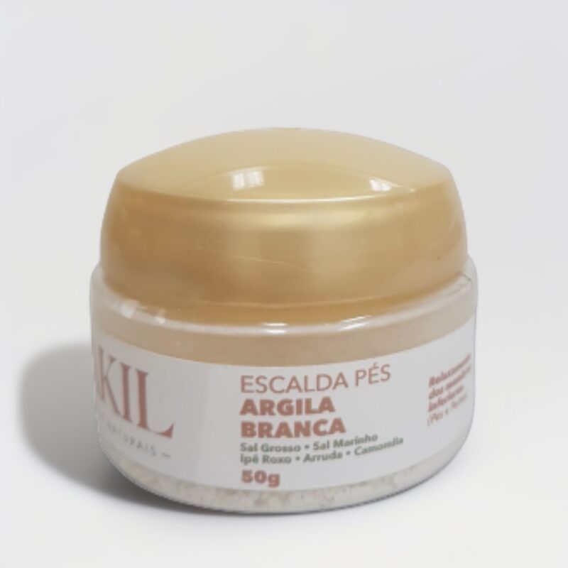 Escalda Pés Argila branca 50g