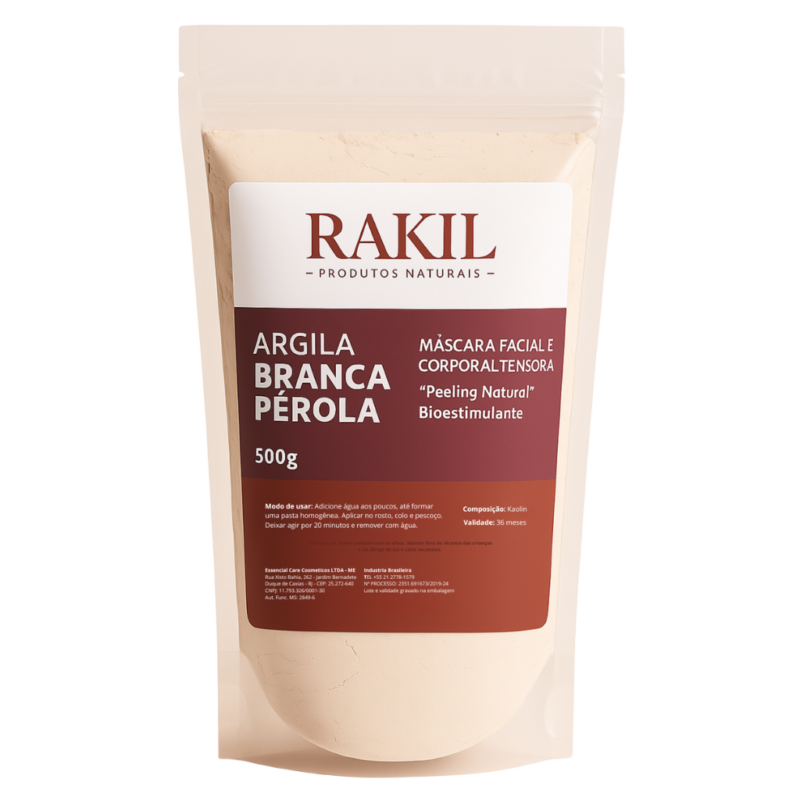 Argila Branca Pérola ZIP LOCK 500g