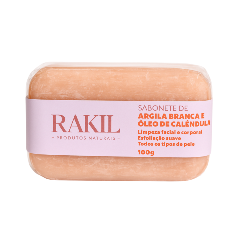 Sabonete Argila Branca e óleo de Calêndula 100g