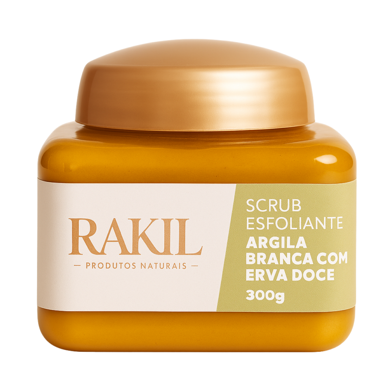 Scrubs Esfoliantes Argila Branca com Erva Doce 300g