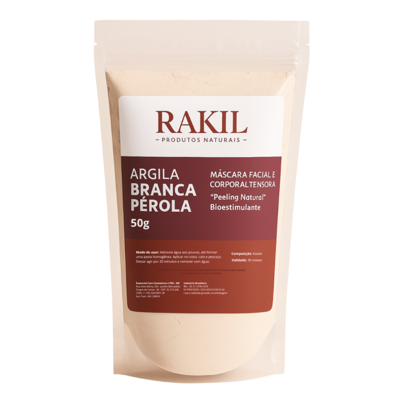 Argila Branca Pérola ZIP LOCK 50g